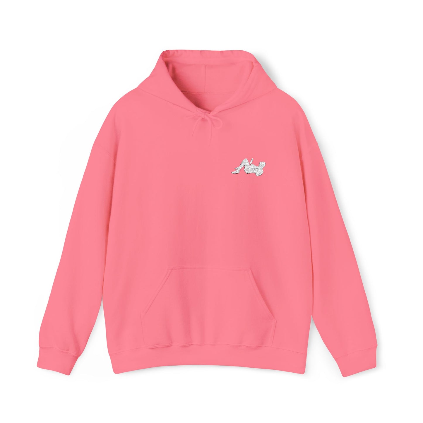 Remote Worker_Embroidered Hoodie_White Logo