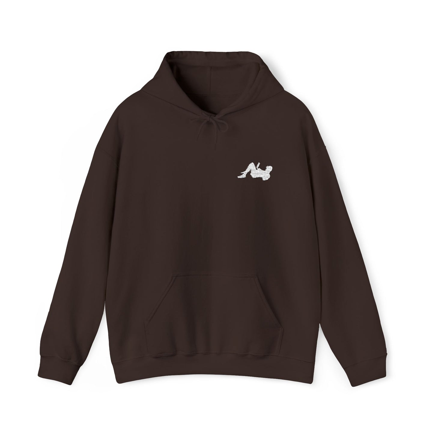Remote Worker_Embroidered Hoodie_White Logo