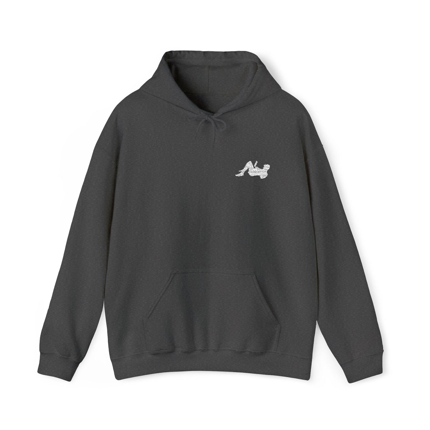 Remote Worker_Embroidered Hoodie_White Logo