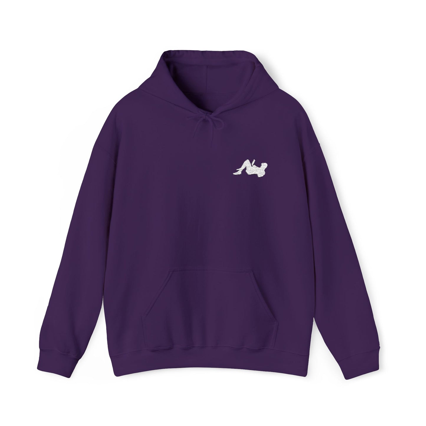 Remote Worker_Embroidered Hoodie_White Logo