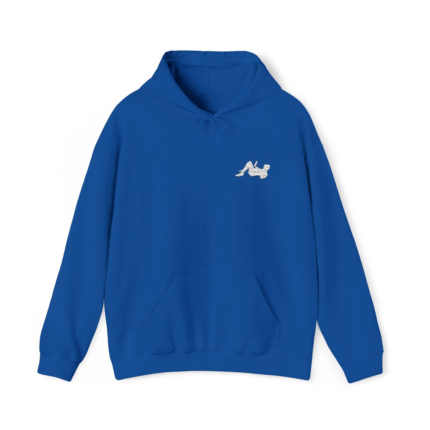Remote Worker_Embroidered Hoodie_White Logo