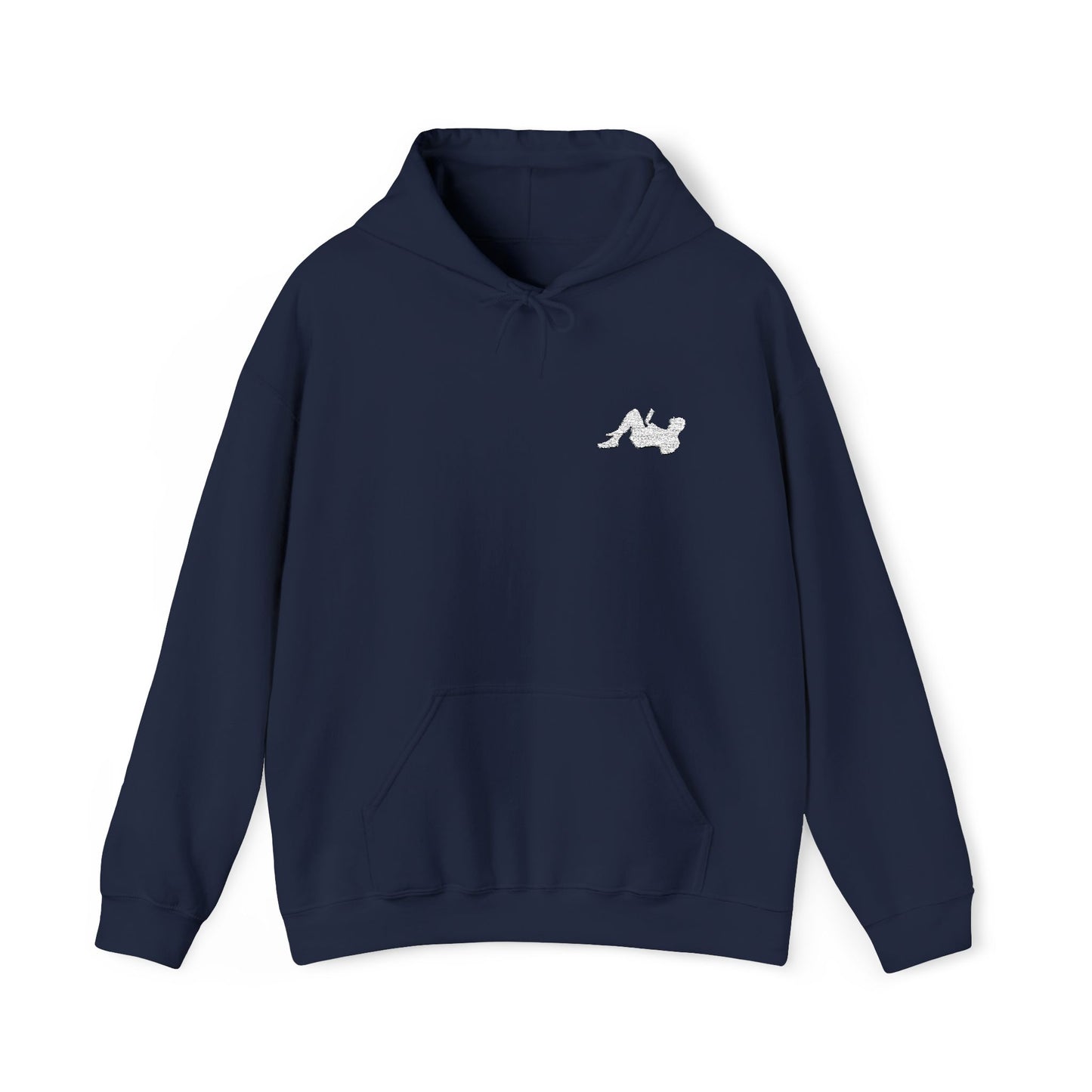 Remote Worker_Embroidered Hoodie_White Logo